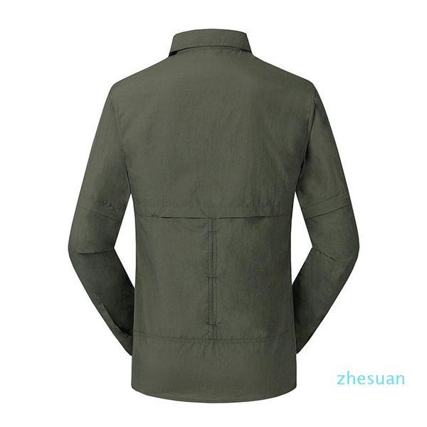 

quick drying outdoor men shirts breathable removable clothes camisa pesca sports fishing trekking hiking clothing, Gray;blue