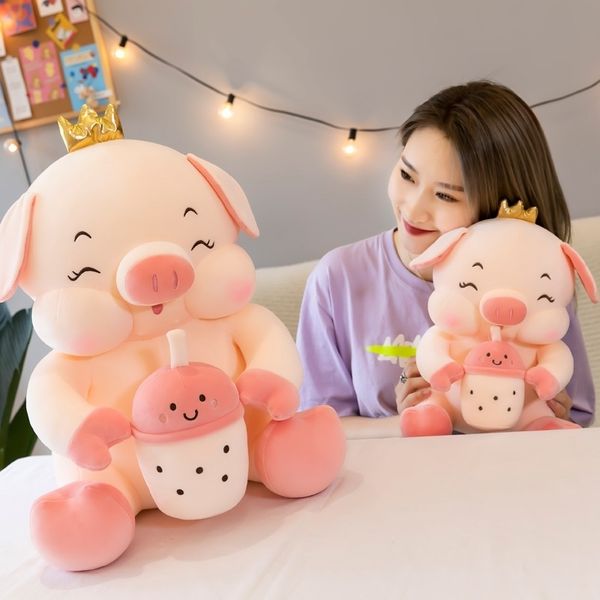 

creative new milk tea, plush toys, cartoon voice, red tiktok, pig dun.