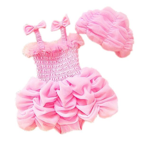 

one-piece suits style lovely girls one piece swimwear children's lace bathing baby swimming suit kids swimsuit