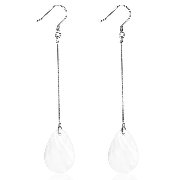 

zemior 925 sterling silver oval ceramics drop earrings for women minimalist statement luxury earings fine jewelry, Golden