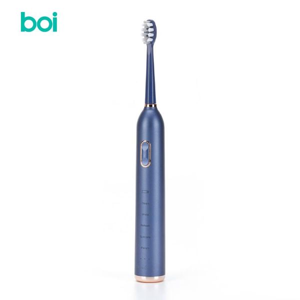 

smart electric toothbrush [boi] 16 colors usb fast charge high frequency soft bristles tooth guard portable for adults sonic