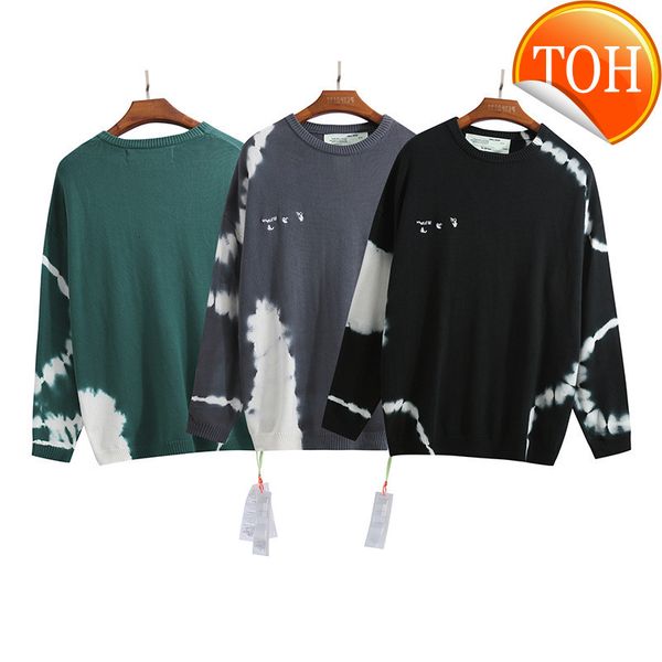 

contrast white off style small wool men's and women's fashion brand sweater, Black