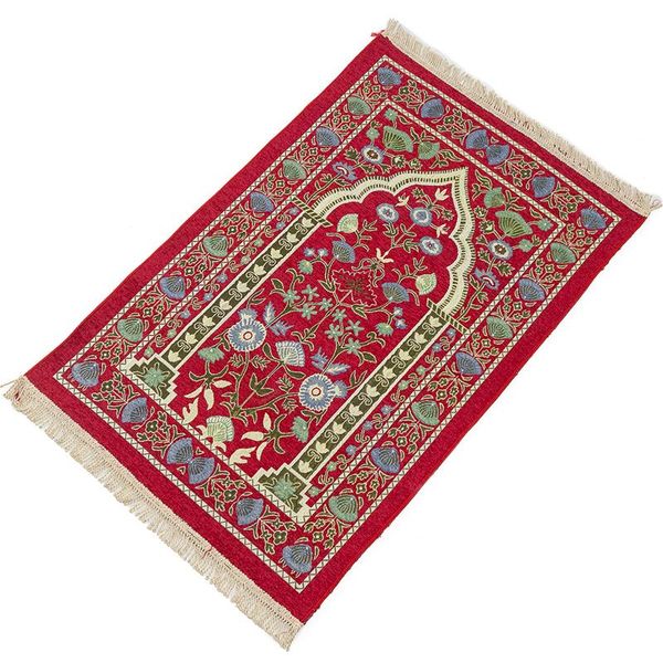 

110x70cm church ramadan gifts blanket bedroom muslim prayer rug portable thick soft mat home decor rectangular classic carpets