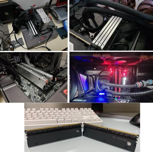 

fans & coolings 2pcs meo-pm0ab computer water cooling memory heatsink cooler shell vest wide narrow version frosted surface aluminum g88d