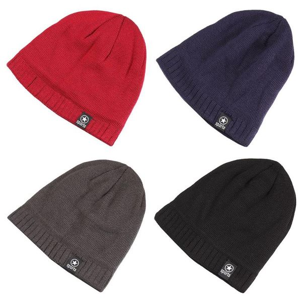 

beanies plush wool cap sports pullover cold proof knitted hat outdoor helmet