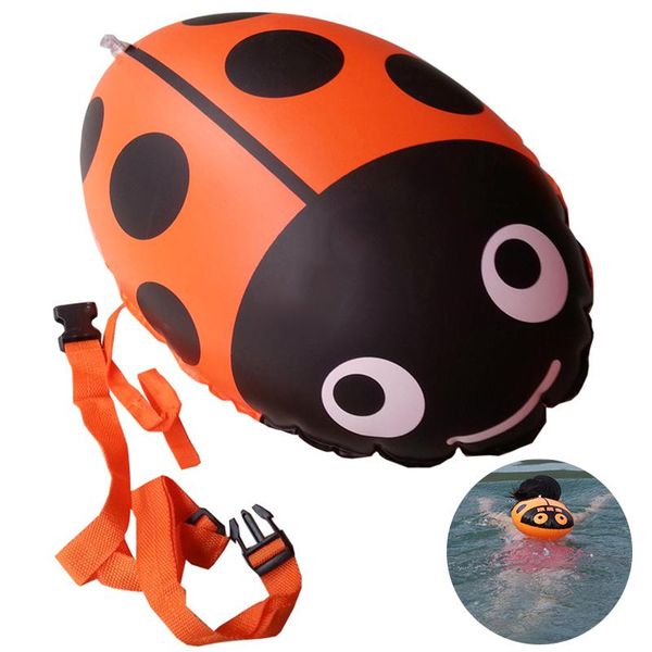 

life vest & buoy swimming security inflatable float inflated flotation pvc ball airbag for open water sea pool swim sports device