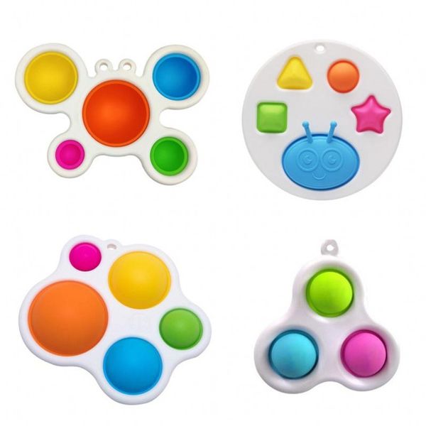 

us stock,2021 baby sensory simple dimple toys party favor gifts child funny anti-stress pop it stress reliver push bubble fidget toy fy9402