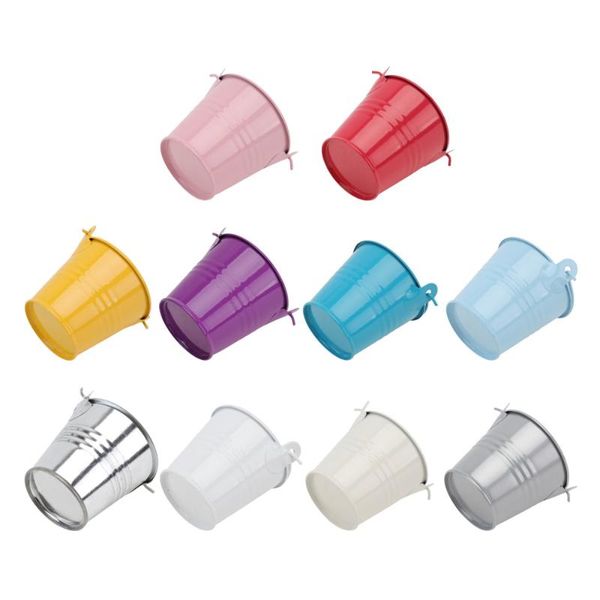 

buckets 10pcs iron flowerpot home decorative flower holder decoration for