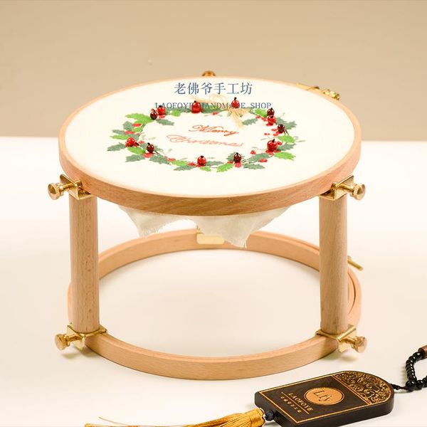 

sewing notions & tools double layer french embroidery deskframe portable stand, Black