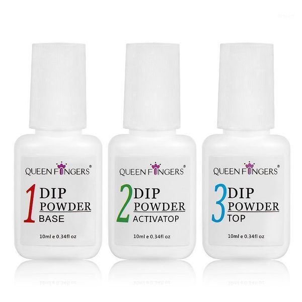 

dip powder gel liquid activator,base,brush saver 10ml, dipping acrylic nail pedicure step1-4, natural dry kit m891, Silver;gold
