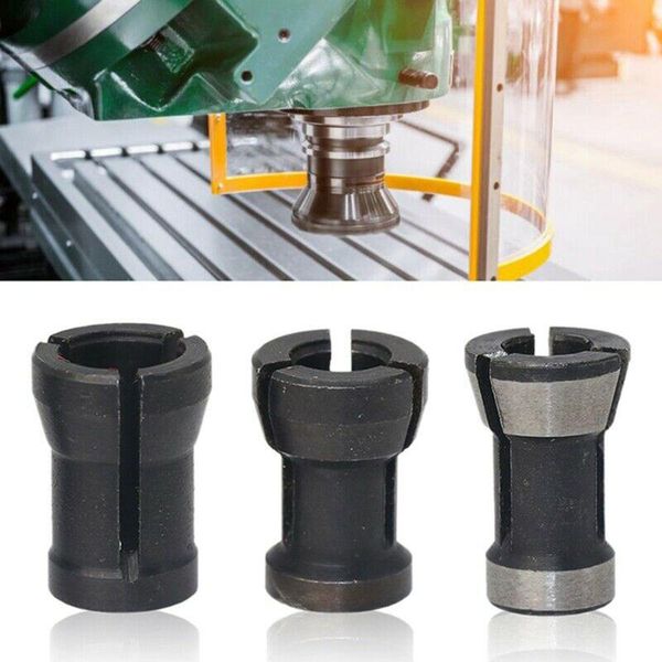 

machining 3pcs collet chuck 6mm/6.35mm/8mm set high speed steel suitable for drills boring cutters engraving machines reamers