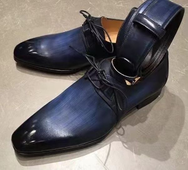

Men Dress Shoes Pu Leather Lace-up Newest Fashion Shoes Casual Classic Retro Business Brogue Shoes Zapatos De Hombre AG004, White