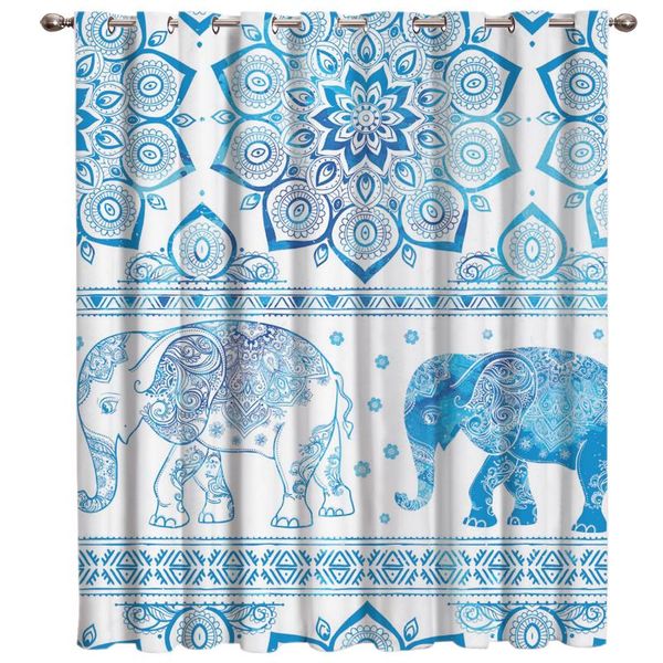 

curtain & drapes africa elephant buddhism window treatments curtains valance room large living decor kitchen