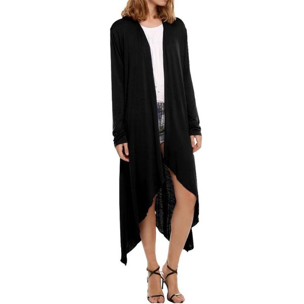 

women's trench coats open front knitted vacation splice solid eye catching gift fashion casual long sleeve dating autumn women cardigan, Tan;black