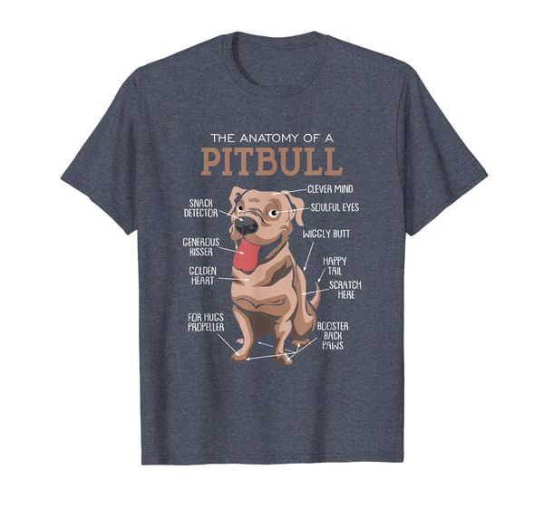 

The Anatomy Of A Pit Bull T-shirt Novelty Gift Shirt, Mainly pictures