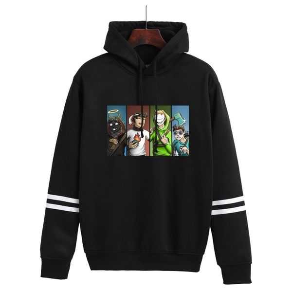 

popular dreamwastaken print casual loose and women's funny parallel bars hoodies, Black