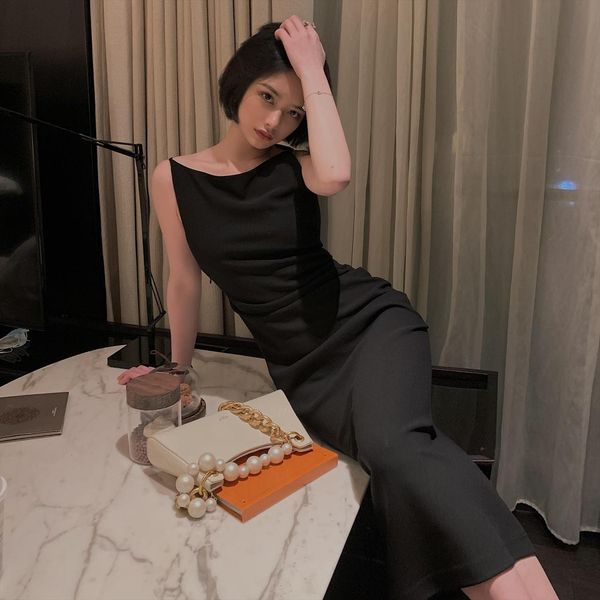 

bodycon midi backless summer womens dress club elegant sleeveless spaghetti strap party, Black;gray