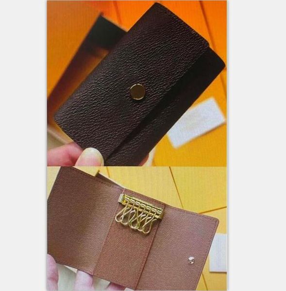 

6 key holder pouch wallet interior chain keyring women classic six ring men leather keychain m62630 m60701 m61285 m61538, Red;blue