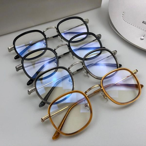 

fashion sunglasses frames gm geinenu magic oval titanium metal glasses frame small nerd eyewear men and women retro myopia, Black