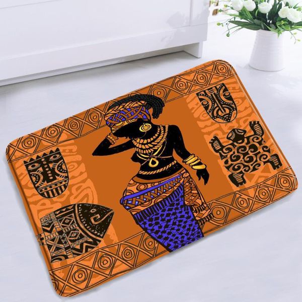 

bath mats african girl bathroom mat pretty woman exotic ethnic style non-slip absorbent home decor rugs washable outdoor aisle carpet
