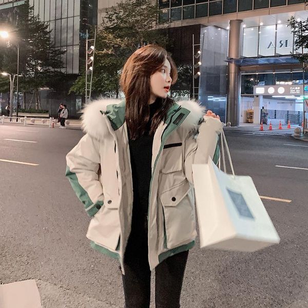

women's down & parkas cotton clothes women's short 2021 korean loose thickened winter coat, Black