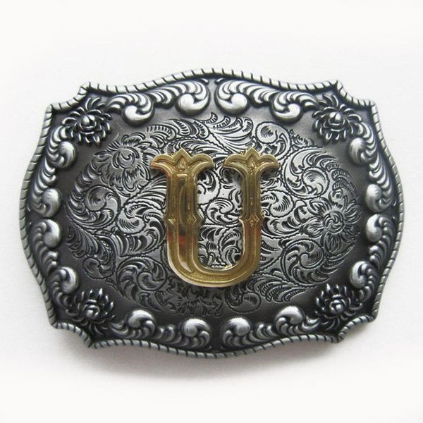 

retail distribute bulk original western cowboy initial u v w x y z belt buckle belts, Black;brown