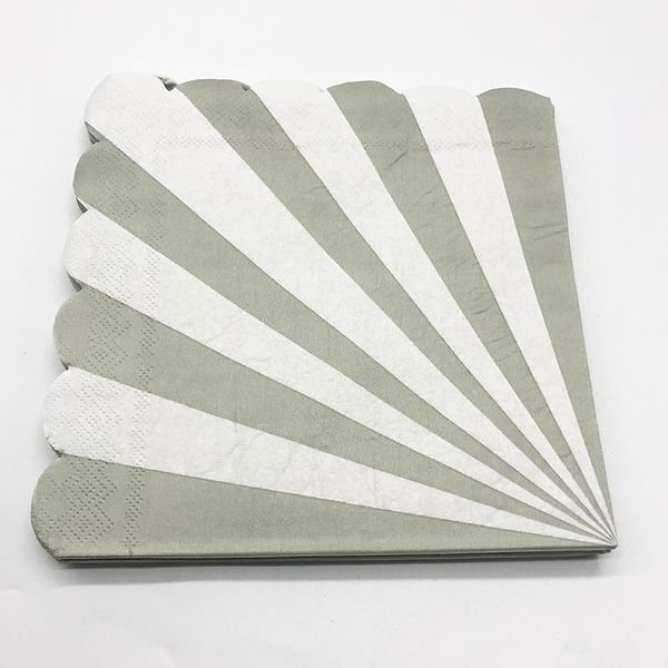 

packaging dinner service 20pcs/lot gray and white stripes theme napkins party decorations paper tissues 33cm*33cm1