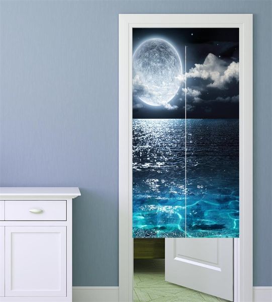 

curtain & drapes creative moon and wolf door curtian living room restaurant kitchen half feng shui noren