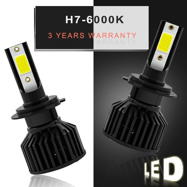 

car headlights 2cps h7 40w 6000k 8000lm led headlight low beam front bulb light 360Â°white waterproof styling source accessories