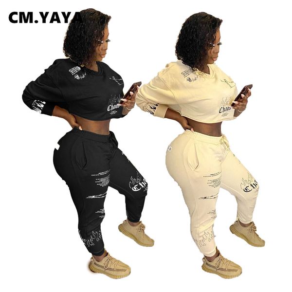 

sportwear letter print sweatsuit womens set crop jogger pants set active trasuit two piece outfit matching setby air, White