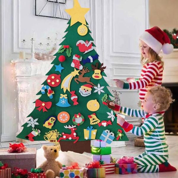 

christmas decorations diy tree set with ornaments for kids xmas gifts door wall hanging home navidad @48
