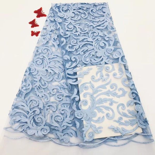 

ribbon latest sky blue african laces fabrics embroidered french lace fabric nigerian net tulle fj31161, Pink;blue