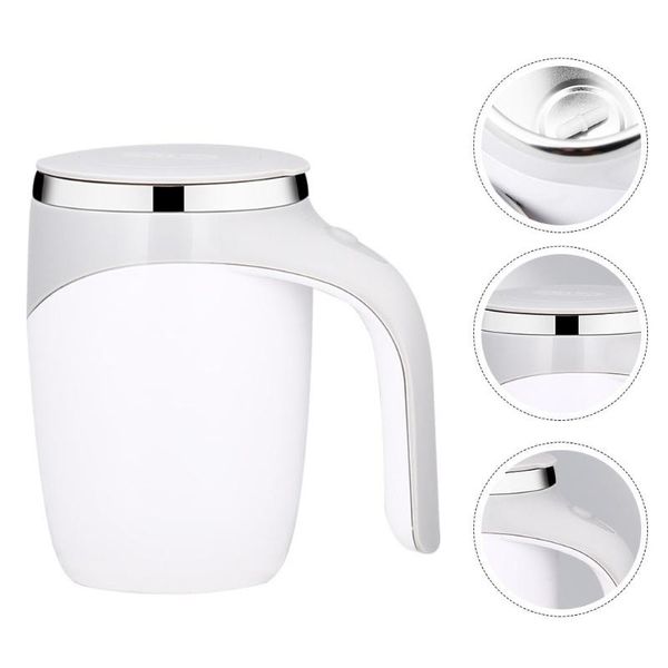 

mugs 1pc 380ml stainless steel electric auto coffee mixing cup chocolate mug #h5