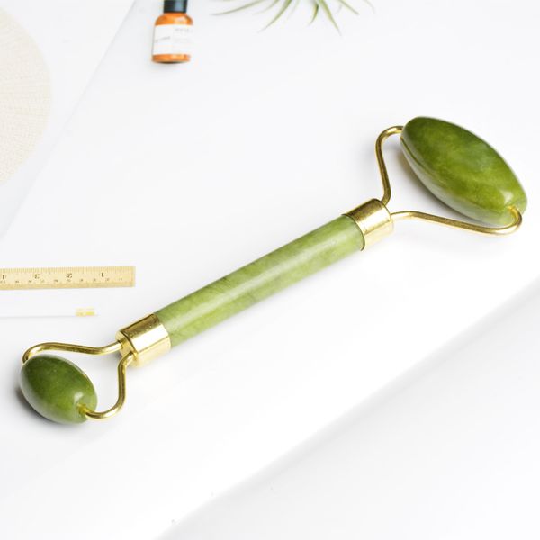 Jade Roller Massage Face Rollers Festa Natureza Pedra Beleza Rosto Rosante Elevador Anti Wrinkle Facial Skin Care Tools FHL405-WY1585