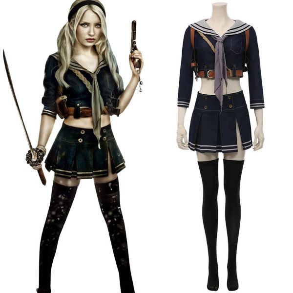 

gym clothing 2021 cosplay baby doll costume jacket sailor skirt dress full sets halloween carnival, White;black