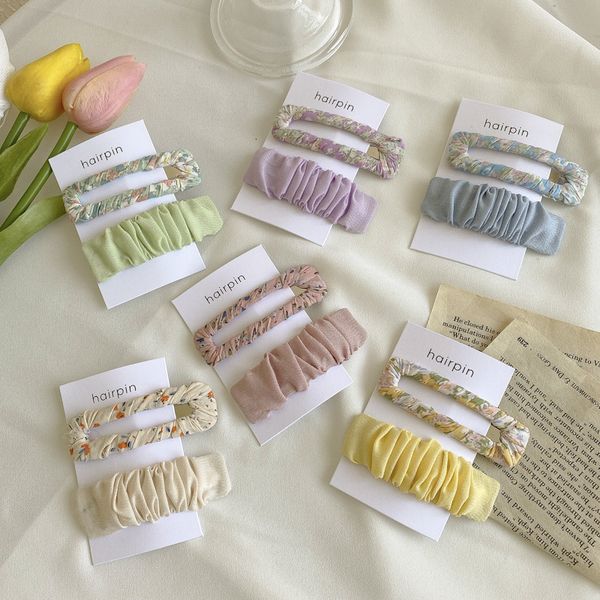 

barrettes hairpin vitality color broken flower combination lovely fold bangle clip bb jiasen japanese and korean headdress female, Golden;silver