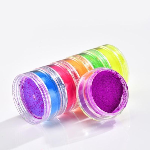

layers nail powder glitter 6 pcs matte purple color blue red orange yellow accessories stage dust art decoration1, Silver;gold