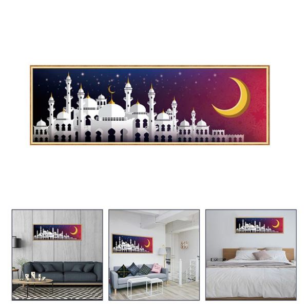 

wall stickers 1pc muslim themed decorative sticker decal for bedroom (colorful)