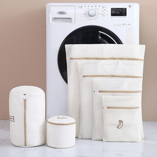 

6pcs/set laundry bag embroidery washing machine storage mesh thickening bra home accessories tool bags
