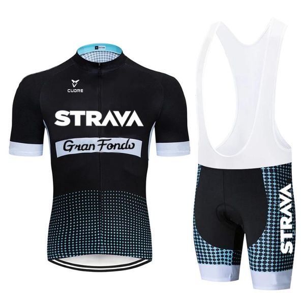 

nuevo strava ropa de ciclismo mtb bici conjunto jersey ciclista hombre maillot bicicleta carrer racing sets, Black;blue