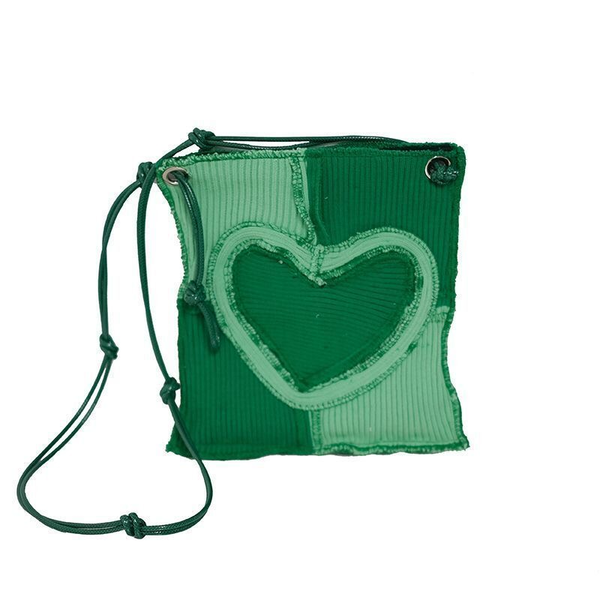

storage bags color contrast shoulder bag multicolor personalized heart-shaped collage niche shopping leisure couple for girls
