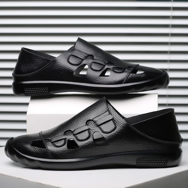 

slippers men sandals shoes summer style outdoor non-slip breathable fashion trend black beach casual u20s