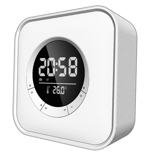 

portable speakers bluetooth speaker with alarm clock, colorful led light, temperature display, mp3 player function for heavy sleepers