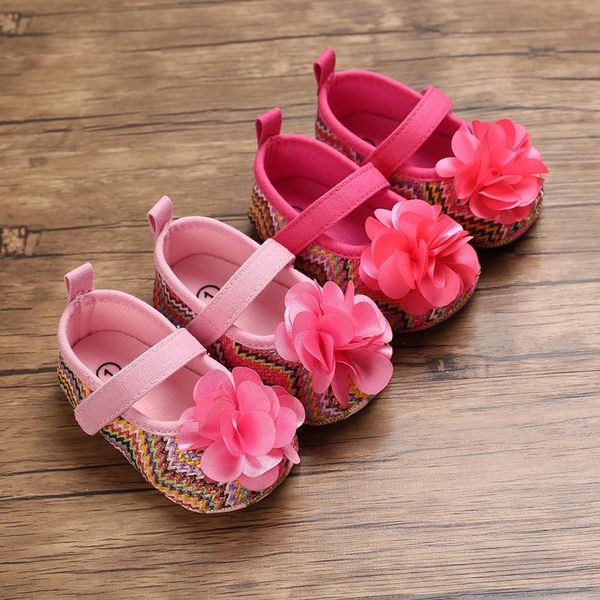 

born baby girls weave flower shoes toddler infant soft bottom first walker rose pink d35 tx02 walkers