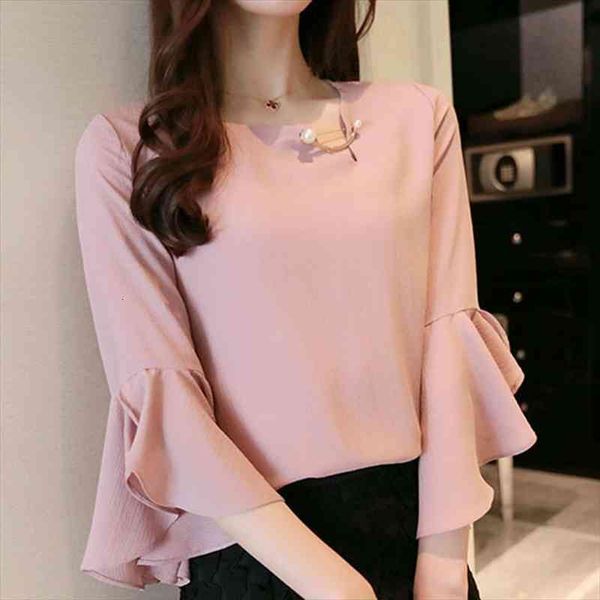 

summer arrival female half sleeve blouse women shirt chiffon blouses ruffle, White