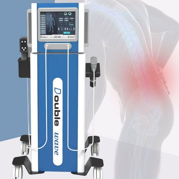 In Stock Health Gadgets extrakorporale Schmerzlinderung Doppelphysiotherapie Schockwellen -Therapie Schockwellenmaschine Ed erektile Dysfunktion Ausrüstung CE -Zertifizierung