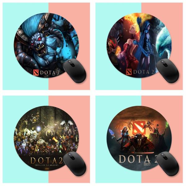 

mouse pads & wrist rests dota2 game round mat gaming pad for pc lapnotebook 20x20cm gamer desk