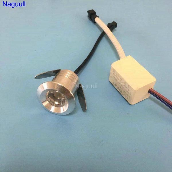 

12pcs/lot gold silver black white projector small spotlight led spot down lights lamp 110/220v showcase jewery cabinet lighting light