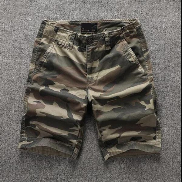 

men's shorts classic men camouflage casual loose camo knee-length mens cargo straight, White;black
