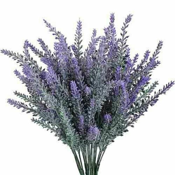 

decorative flowers & wreaths 4pcs artificial lavender bundle fake plants diy home wedding decoration plastic + iron wire